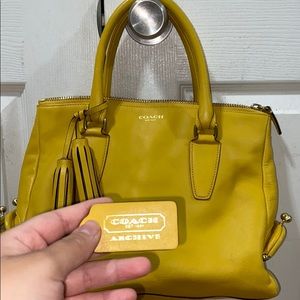 Yellow coach shoulder purse